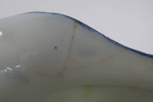 AN AWESOME JAPANESE MADE HAND PAINTED BLUE AND WHITE PORCELAIN MILK JUG