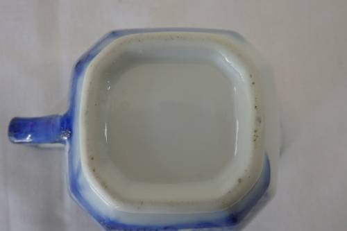 AN AWESOME JAPANESE MADE HAND PAINTED BLUE AND WHITE PORCELAIN MILK JUG