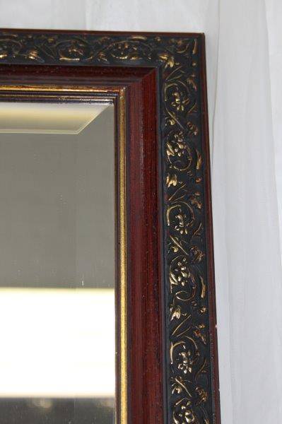 A FANTASTIC ORNATELY GILDED BEVELLED GLASS WALL MIRROR IN AWESOME CONDITION