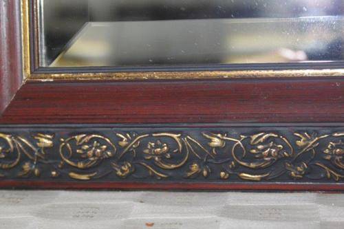 A FANTASTIC ORNATELY GILDED BEVELLED GLASS WALL MIRROR IN AWESOME CONDITION