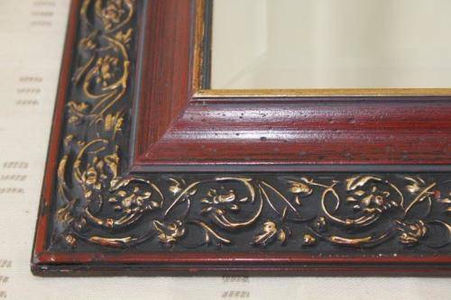 A FANTASTIC ORNATELY GILDED BEVELLED GLASS WALL MIRROR IN AWESOME CONDITION