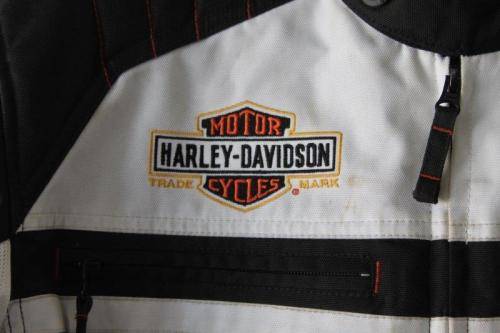 A SPECTACULAR ORIGINAL HARLEY DAVIDSON GENTS SIZE LARGE BIKE JACKET IN SUPERB CONDITION