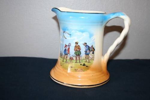 A BEAUTIFUL ANTIQUE BURLEIGH WARE JUG, HAND PAINTED BY CECIL ALDEN MADE IN ENGLAND c1930