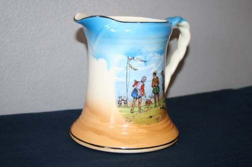 A BEAUTIFUL ANTIQUE BURLEIGH WARE JUG, HAND PAINTED BY CECIL ALDEN MADE IN ENGLAND c1930