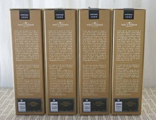 Four awesome "Moet & Chandon" Champagne (1999 Vintage) display boxes in excellent condition RS17