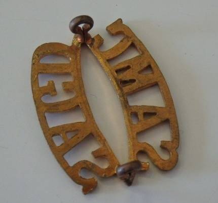 A STUNNING WWII ''SAMC/ SAGB'' (SOUTH AFRICAN MEDICAL CORPS) SHOULDER TITLE BADGE