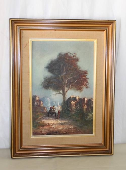 **RS17** An original signed Luther Marais (1935 - 2010) framed landscape oil on board painting