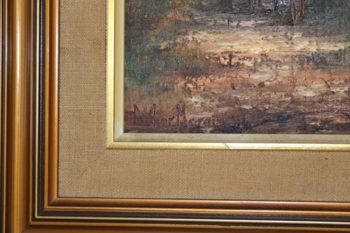 **RS17** An original signed Luther Marais (1935 - 2010) framed landscape oil on board painting