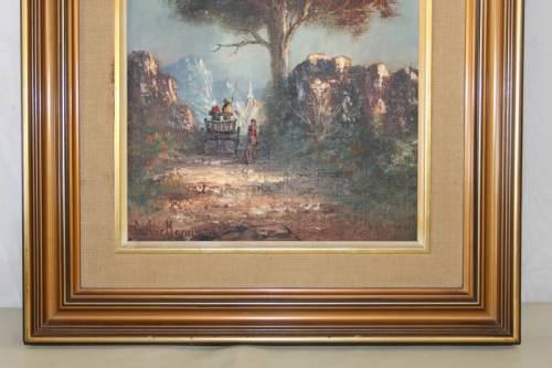 **RS17** An original signed Luther Marais (1935 - 2010) framed landscape oil on board painting