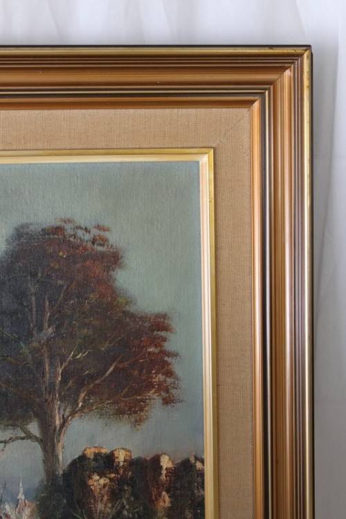 **RS17** An original signed Luther Marais (1935 - 2010) framed landscape oil on board painting