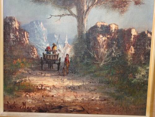 **RS17** An original signed Luther Marais (1935 - 2010) framed landscape oil on board painting