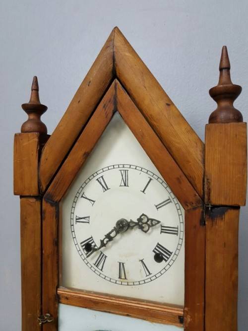 AN EXTREMELY RARE ANTIQUE (LATE 1800's) ANSONIA "GOTHIC" 8 DAY & 30 HOUR STEEPLE MANTLE CLOCK = WOW