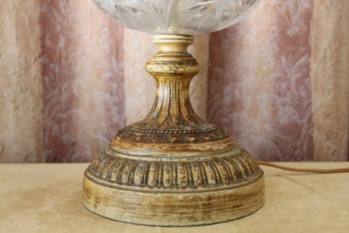 **RS17** An incredible super-rare West German made (large) hand cut lead crystal table lamp