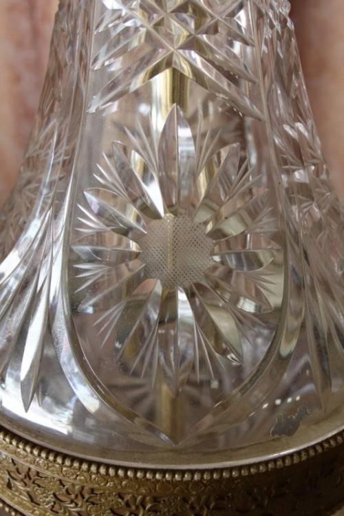 **RS17** An incredible super-rare West German made (large) hand cut lead crystal table lamp