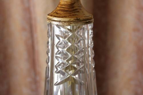 **RS17** An incredible super-rare West German made (large) hand cut lead crystal table lamp