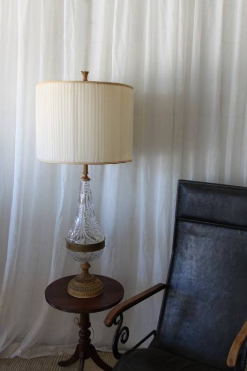 **RS17** An incredible super-rare West German made (large) hand cut lead crystal table lamp