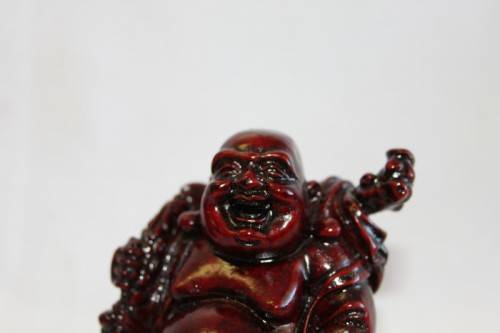 TWO AWESOME CHINESE "LAUGHING BUDDHA'S" (BUDAI) IN A TRADITIONAL RED LACQUERED FINISH bid/buddha