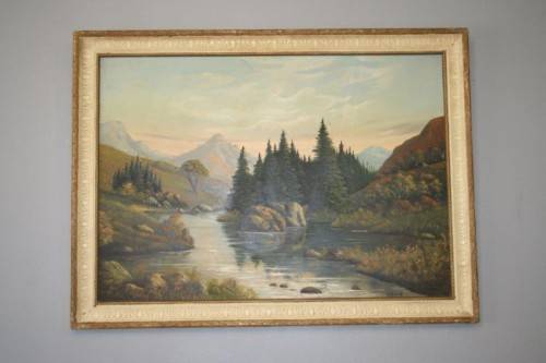 Awesome original signed & framed oil on board landscape painting by SA artist "E. Korub" - RS17Sale