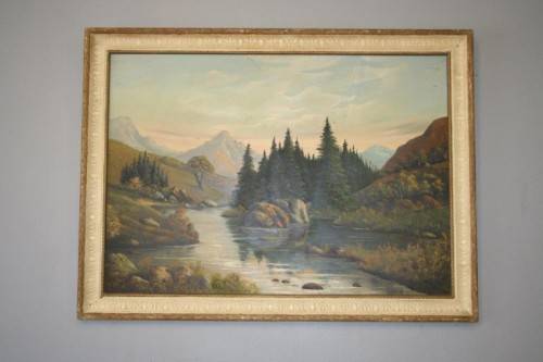 Awesome original signed & framed oil on board landscape painting by SA artist "E. Korub" - RS17Sale