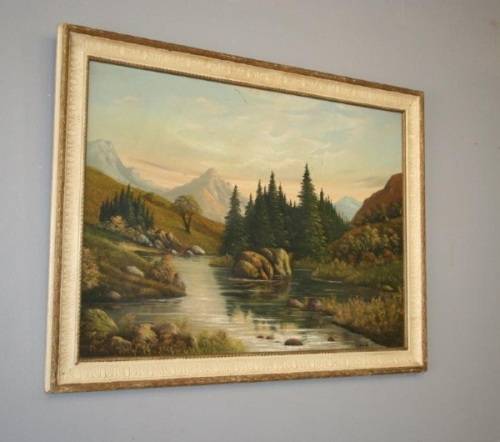 Awesome original signed & framed oil on board landscape painting by SA artist "E. Korub" - RS17Sale