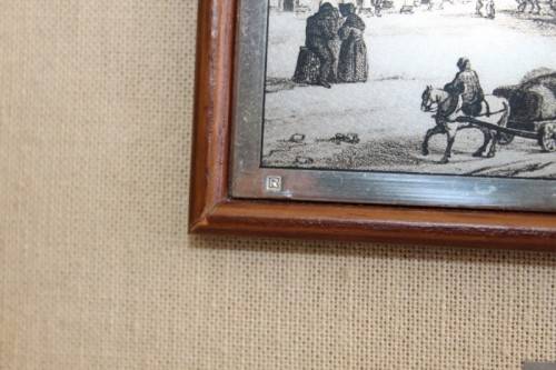 A FANTASTIC FRAMED ITALIAN MADE 925 SILVER (STAMPED) ETCHING OF THE "SAN COLOMBANO" BASILICA