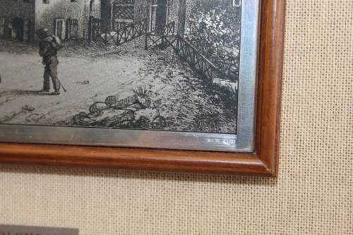 A FANTASTIC FRAMED ITALIAN MADE 925 SILVER (STAMPED) ETCHING OF THE "SAN COLOMBANO" BASILICA