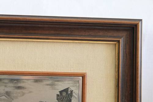 A FANTASTIC FRAMED ITALIAN MADE 925 SILVER (STAMPED) ETCHING OF THE "SAN COLOMBANO" BASILICA