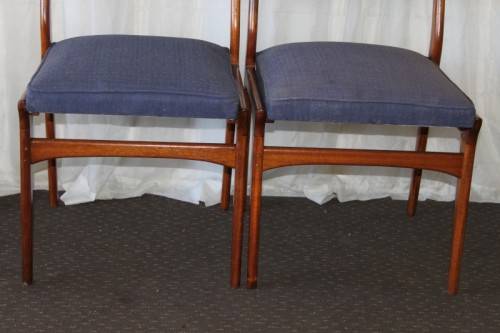 A FABULOUS COLLECTION OF 8x STUNNING RETRO (SOLID IMBUIA) VISITORS/ DINING CHAIRS bid/chair