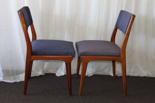 A FABULOUS COLLECTION OF 8x STUNNING RETRO (SOLID IMBUIA) VISITORS/ DINING CHAIRS bid/chair