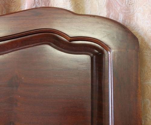 A SUPERB ANTIQUE SOLID STINK WOOD BALL AND CLAW HEADBOARD AND FOOT BOARD SET