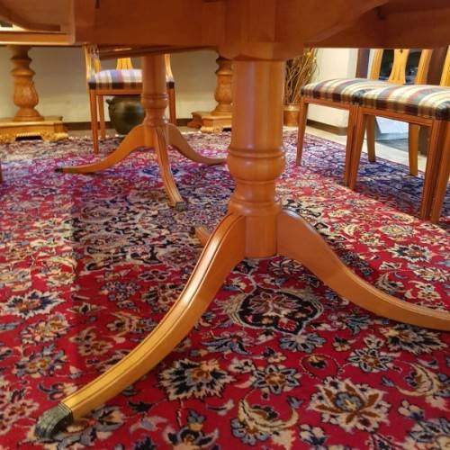 ***make an offer*** ORIGINAL "GORDON FRASER" YEW WOOD CHIPPENDALE 8 - 10 SEATER DINING ROOM SUITE