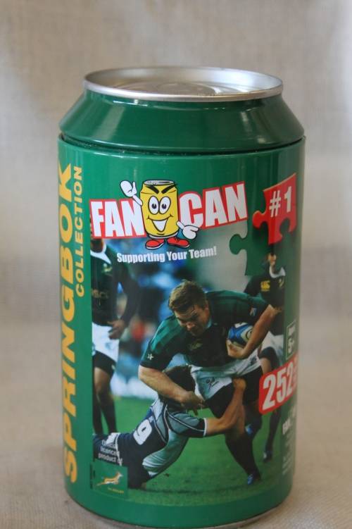 A fantastic limited edition Springbok Fan Can jigsaw puzzle of John Smit in good condition RS17Sale