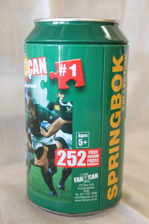 A fantastic limited edition Springbok Fan Can jigsaw puzzle of John Smit in good condition RS17Sale