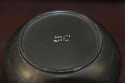 An amazing antique (c1933) rare engraved pewter vase in wonderful condition