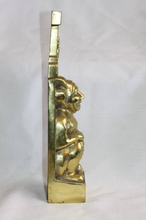 An extremely rare antique (c1890) "William Tonks & Sons" cast brass "Penrhyn Imp" door stopper
