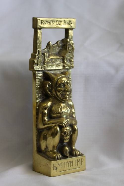 An extremely rare antique (c1890) "William Tonks & Sons" cast brass "Penrhyn Imp" door stopper
