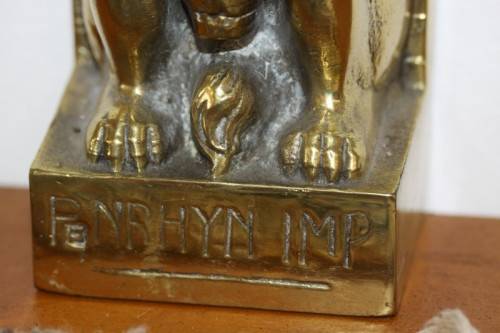 An extremely rare antique (c1890) "William Tonks & Sons" cast brass "Penrhyn Imp" door stopper