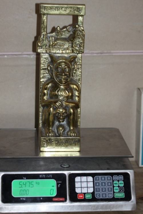 An extremely rare antique (c1890) "William Tonks & Sons" cast brass "Penrhyn Imp" door stopper