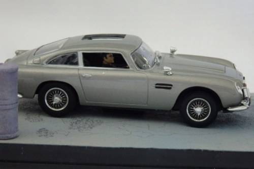 An awesome James Bond 007 "Aston Martin DB5'' die cast model car from the movie "Goldfinger''