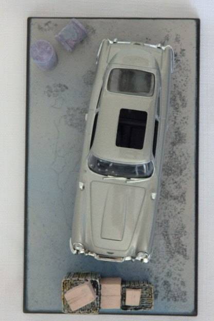 An awesome James Bond 007 "Aston Martin DB5'' die cast model car from the movie "Goldfinger''