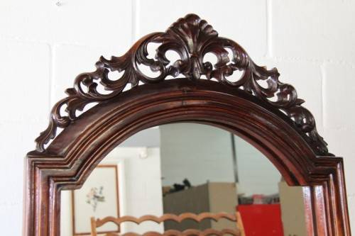 A spectacular antique Victorian large rosewood ball and claw cheval mirror - 1,9m high!