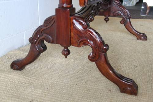 A spectacular antique Victorian large rosewood ball and claw cheval mirror - 1,9m high!