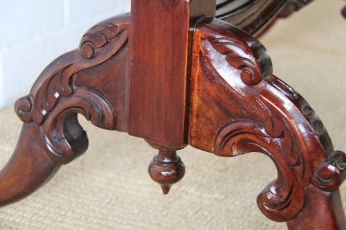 A spectacular antique Victorian large rosewood ball and claw cheval mirror - 1,9m high!