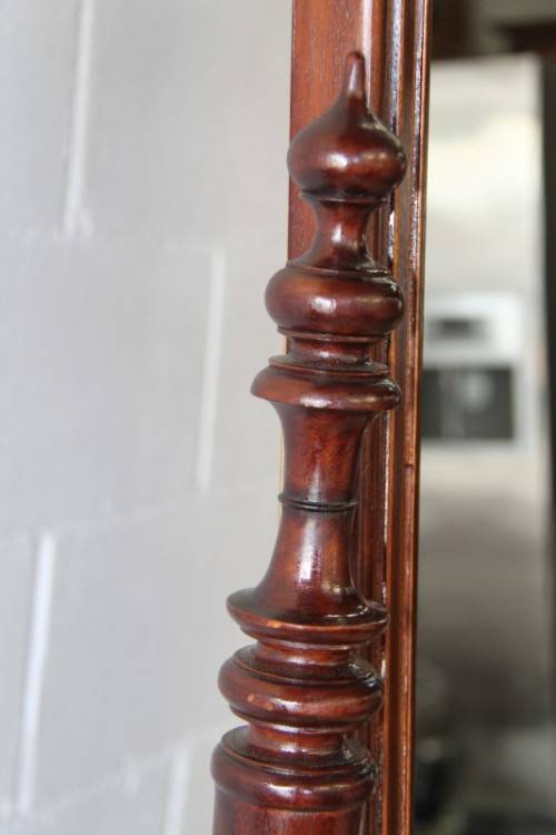 A spectacular antique Victorian large rosewood ball and claw cheval mirror - 1,9m high!