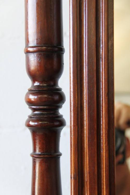 A spectacular antique Victorian large rosewood ball and claw cheval mirror - 1,9m high!