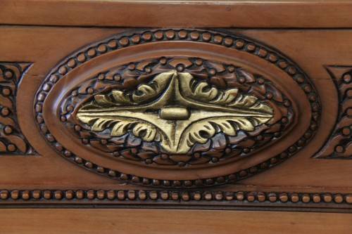 A spectacular X-large yellow wood Cheval mirror with gold gild carved & beading detailing - WOW!!!