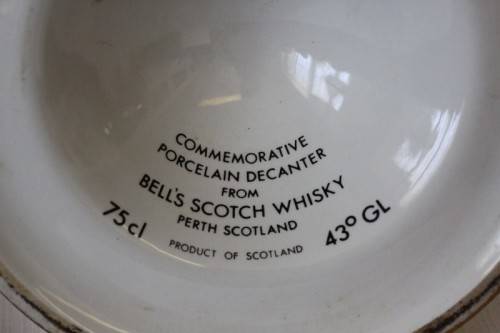 A rare "Bells Blended Scotch Whisky" Queen Elizabeth's 60th birthday commemorative decanter