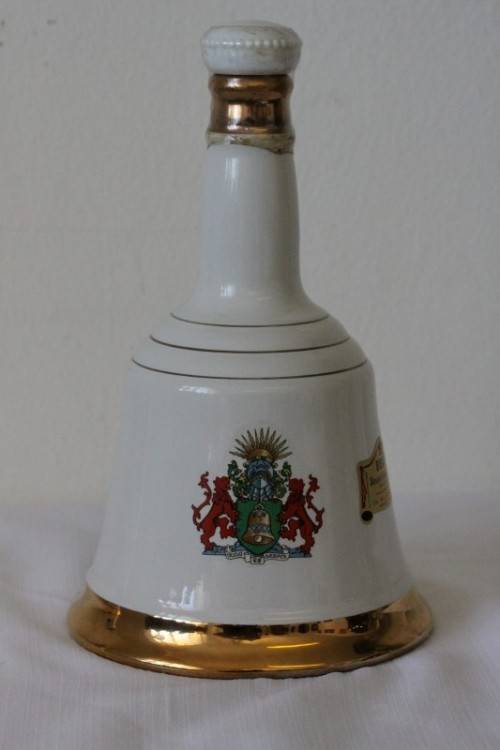A rare "Bells Blended Scotch Whisky" Queen Elizabeth's 60th birthday commemorative decanter