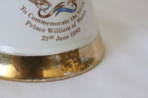 A rare full 1982 Bells Blended Scotch Whisky Birth of Prince William of Wales commemorative decanter
