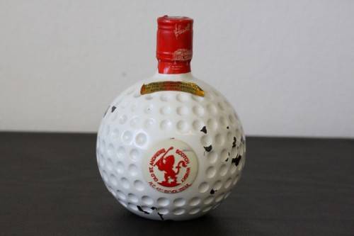 A rare SEALED vintage Old St. Andrews Scotch Whisky Red-top golf ball whisky decanter - RS17Sale